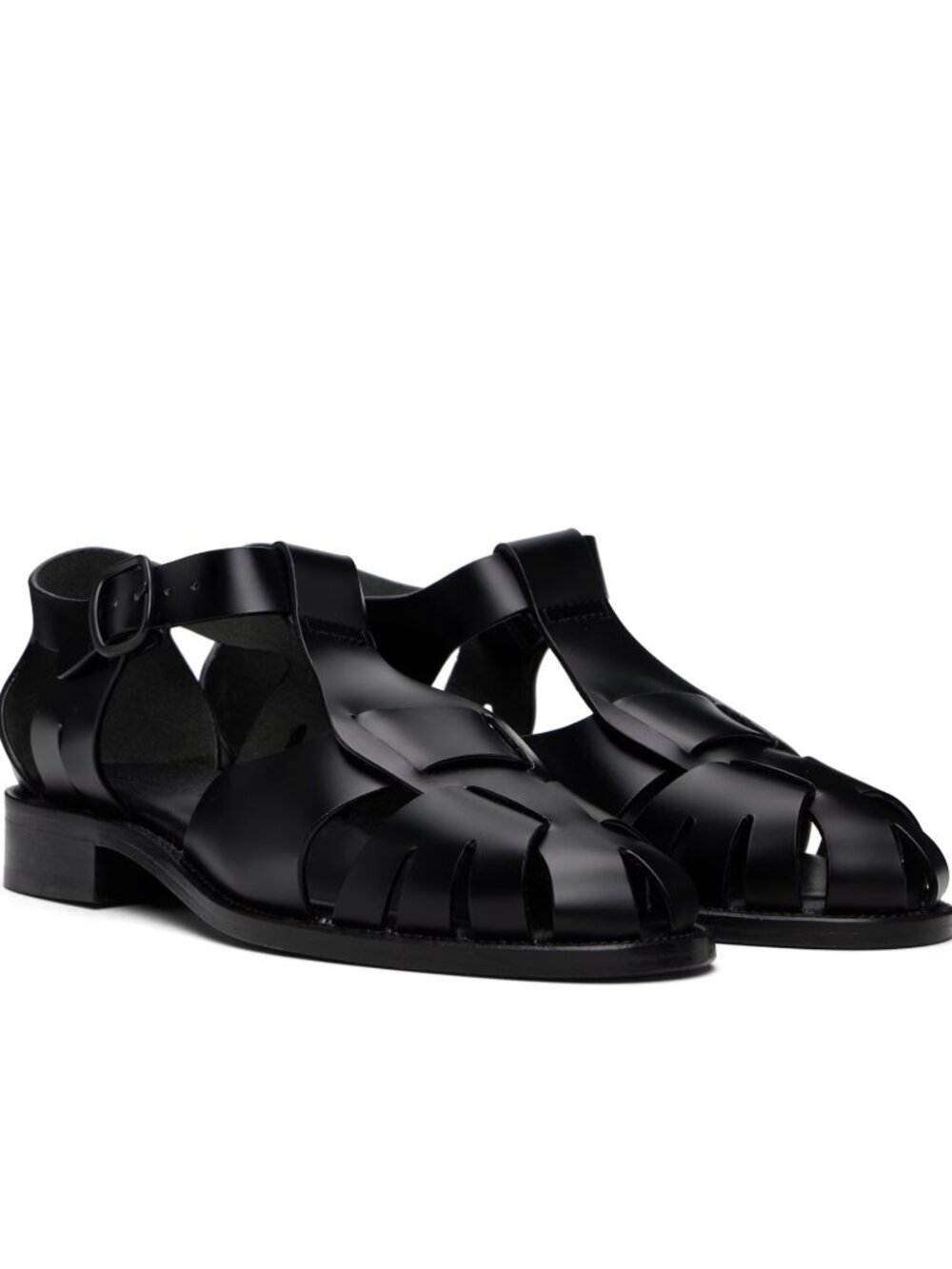 HEREU Black Pesca Fisherman Sandals size 39
